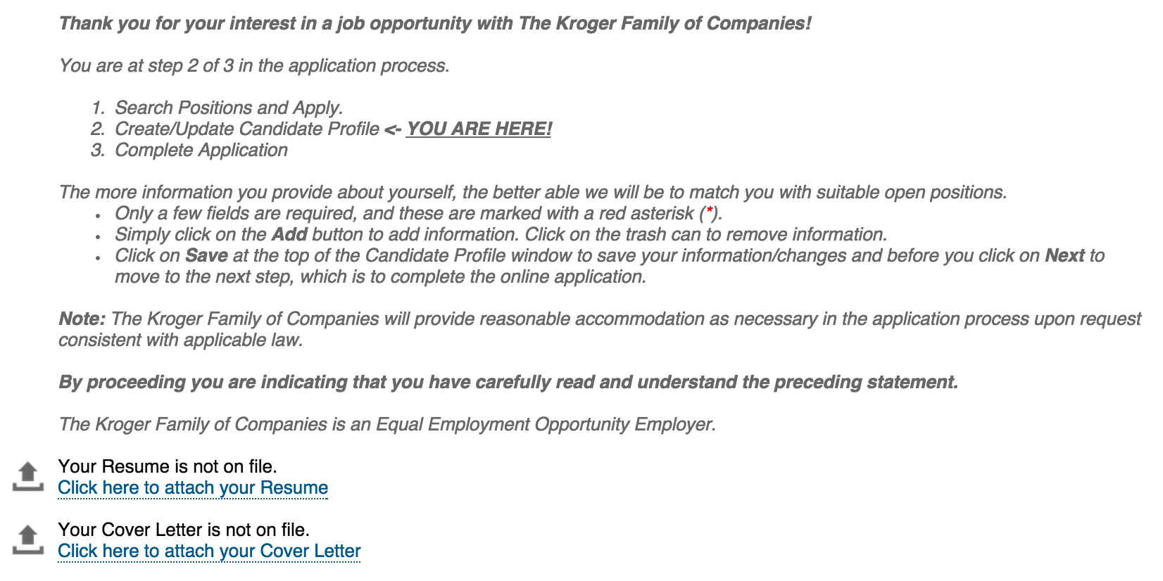 Download Kroger Job Application Form PDF