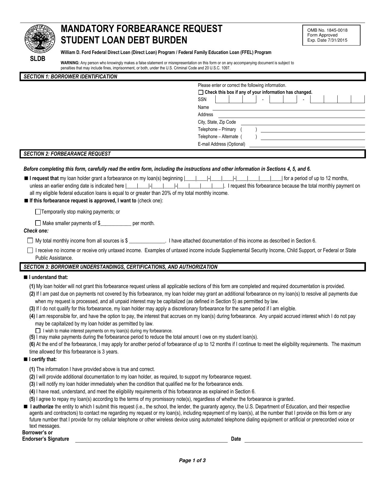 Download Forbearance Student Loan Agreement Template | PDF ...
