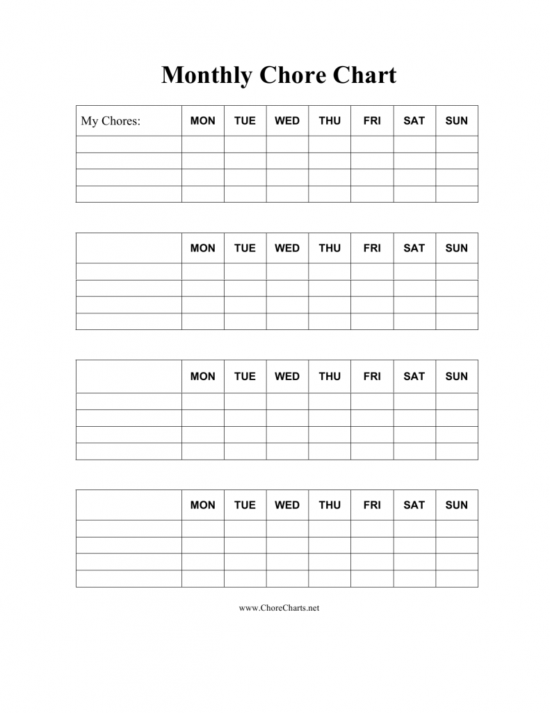 Download Chore Checklist Template | Excel | PDF | RTF | Word ...