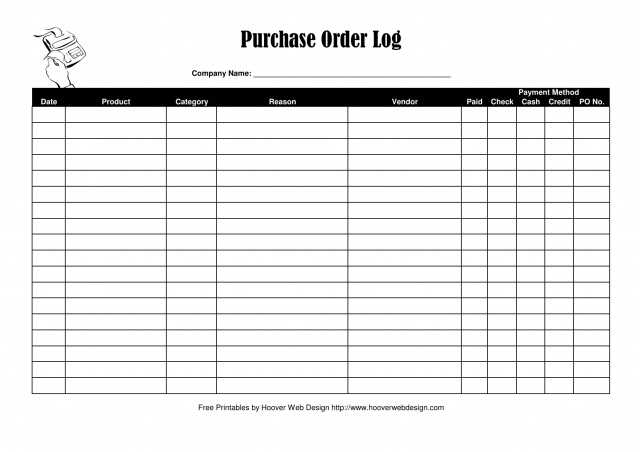 Download Purchase Order Log Template | Excel | PDF | RTF | Word ...