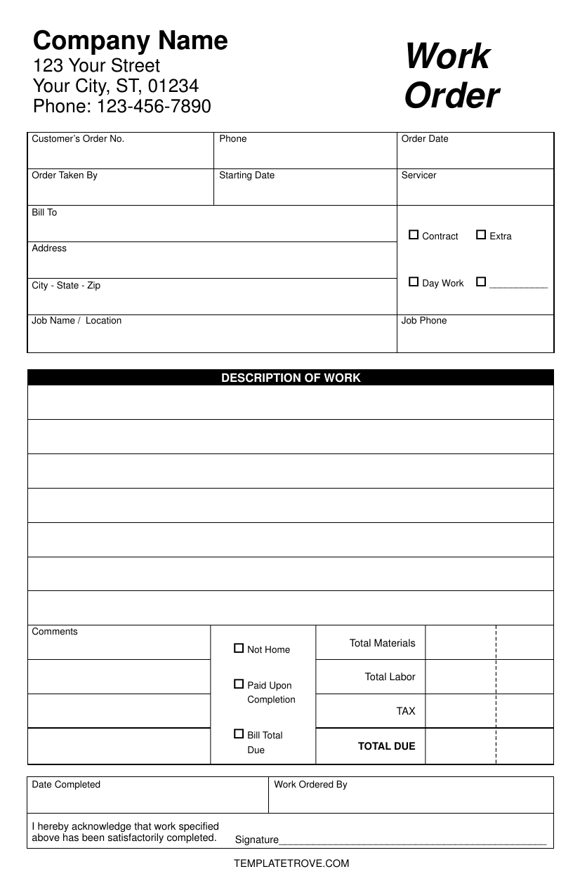 printable job sample applications Order Excel Download Purchase Construction Template