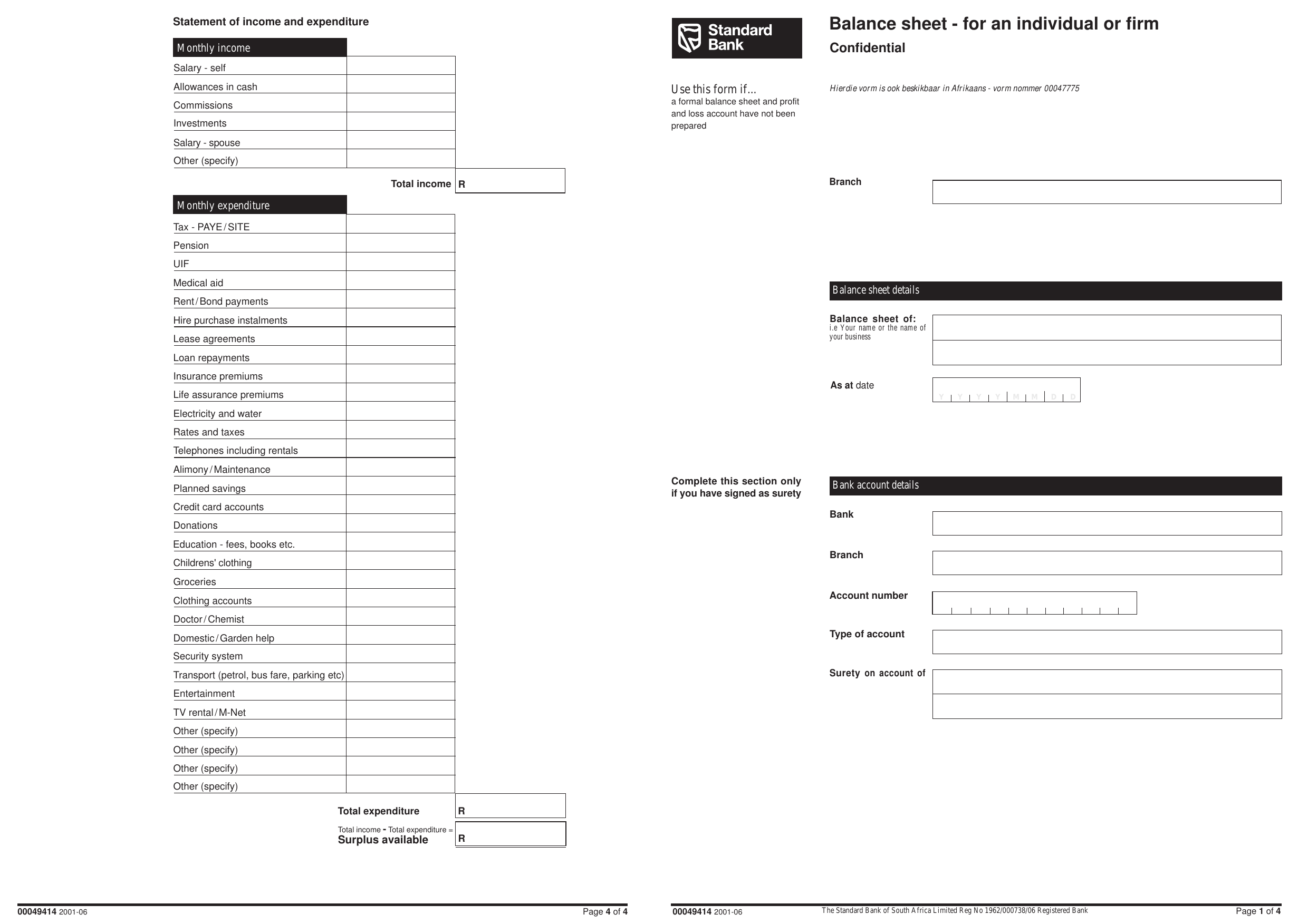 Download Bank Balance Sheet Template | Excel | PDF | RTF  