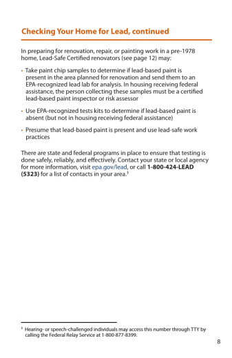 Download EPA Pamphlet To Protect Your Home From Lead Based Paint PDF 