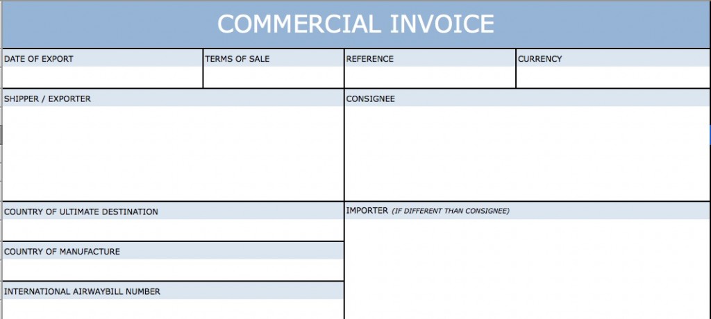 international commercial invoice
