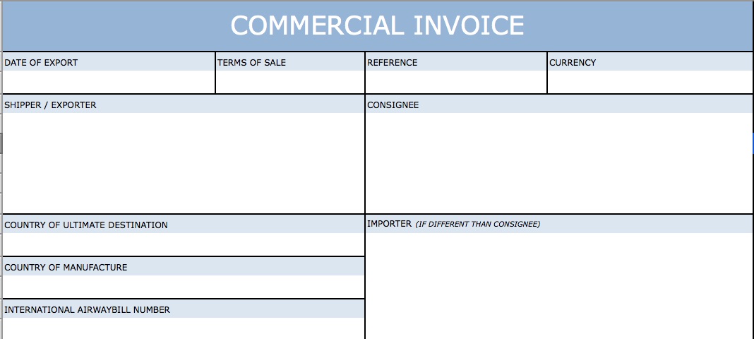 international commercial invoice template word