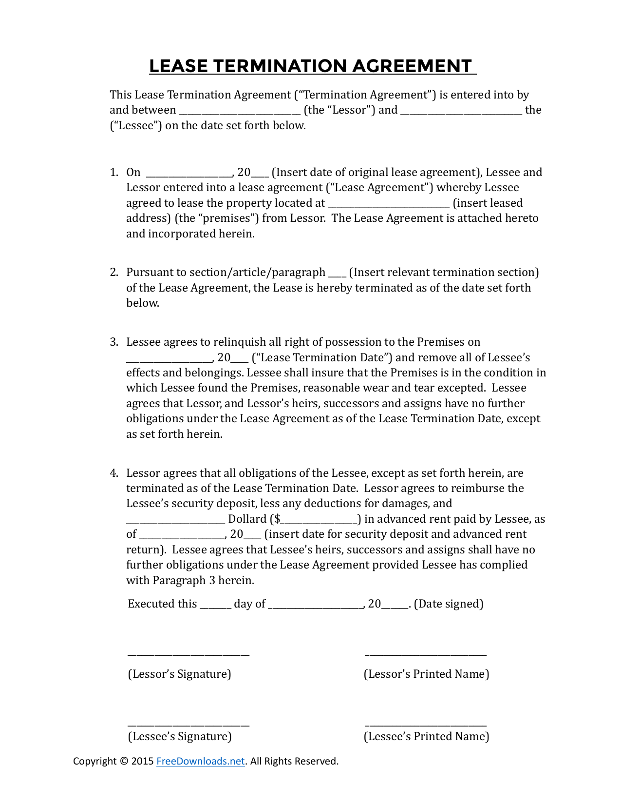 early-termination-of-lease-agreement-template