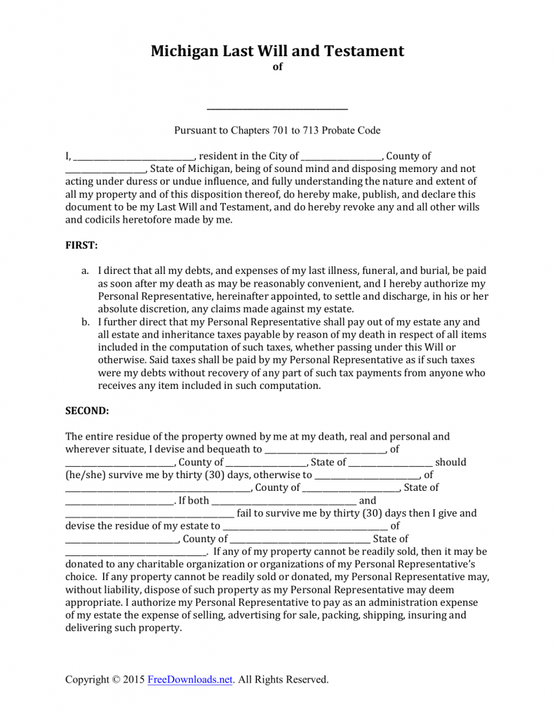 download-michigan-last-will-and-testament-form-pdf-rtf-word