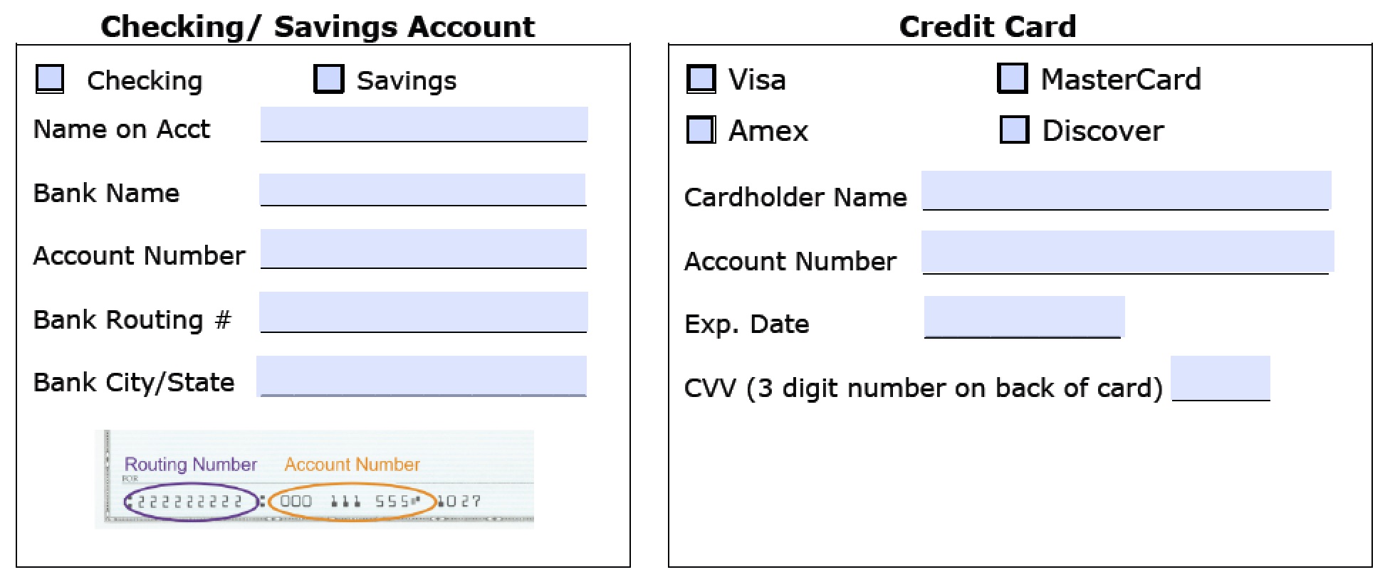 Form part. Credit Card Billing authorization form. Payment form Templates. Savings account number. Recurring Card payment.