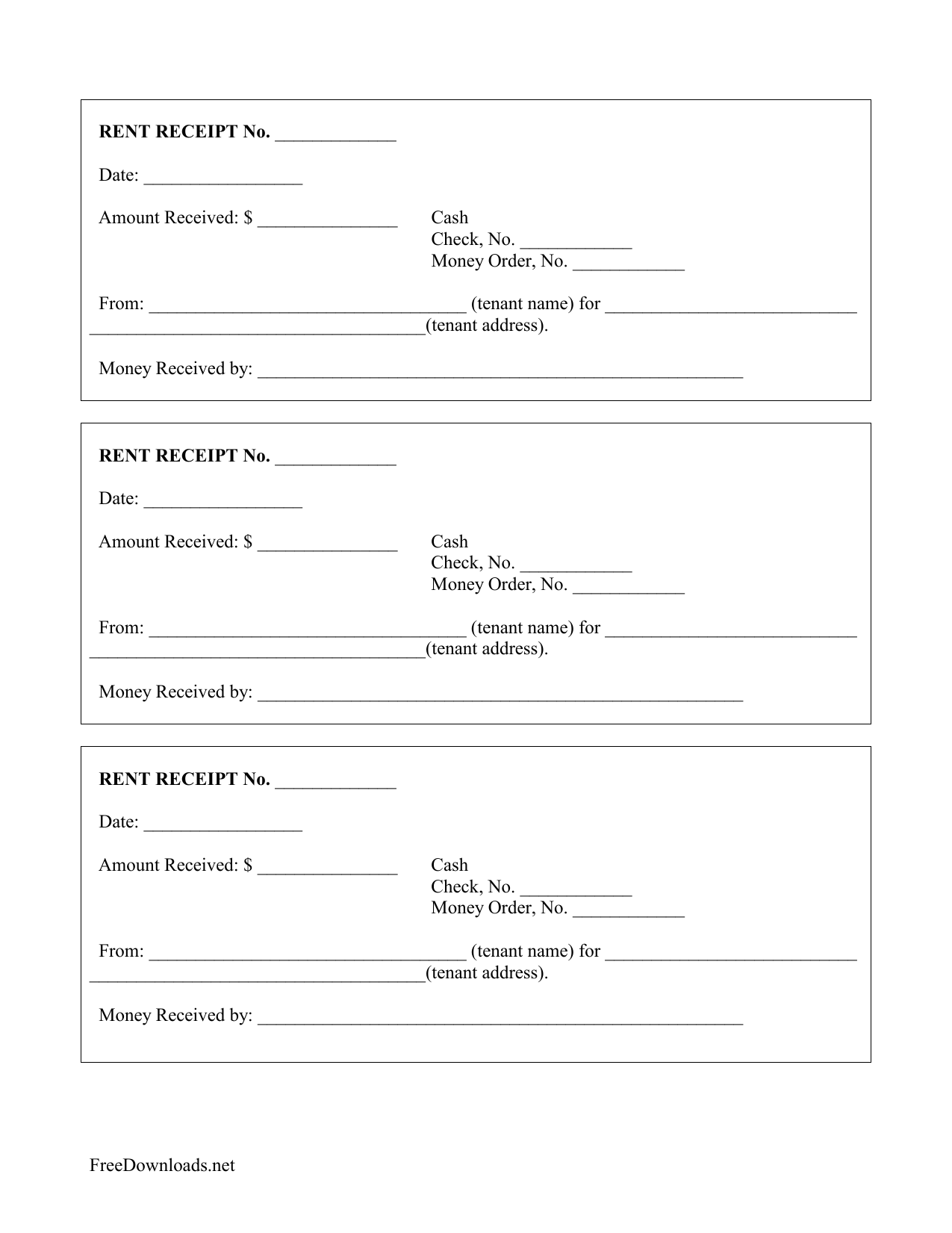 Monthly Rental Payment Template