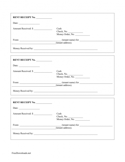 Download Monthly Rental Payment Receipt Template | PDF | FreeDownloads.net